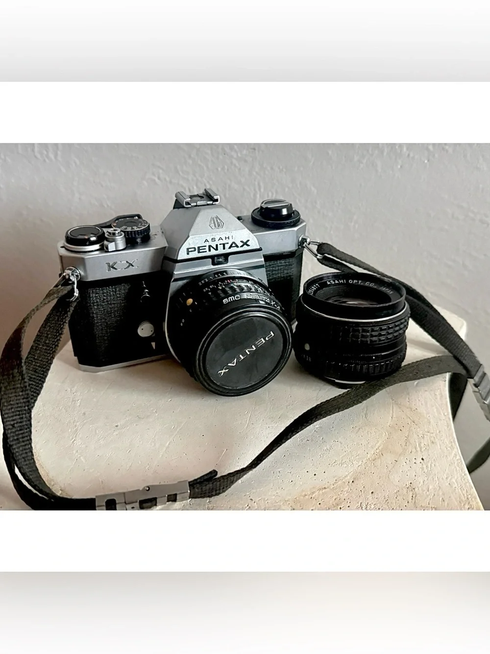 Asahi Pentax KX Film Camera W 50mm lens Plus Bonus Lens Retro Photography